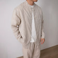 Nengmeng Neo-Chinese Stand Collar Linen Shirt