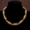 Vintage Imperial Breeze Necklace Retro Simple Versatile Accessory Set Premium Glaze Rhinestone Necklace