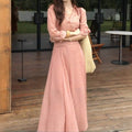 French Elegant Long Sleeve Sun-Protection Shirt + Skirt 2-Piece Set