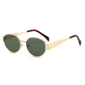 New Import Oval Round Sunglasses Amazon Hot Style Metal Trendy Glasses Fashionable Unisex Sun-Proof Sunshade Sunglasses