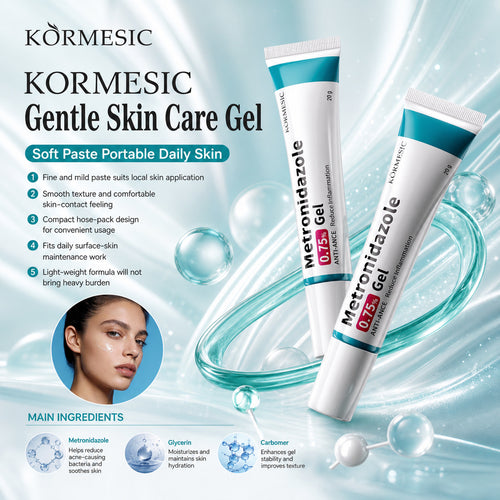 KORMESIC跨境甲硝唑痘痘凝胶gel面部护理滋润外贸厂家批发直销