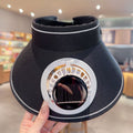 fan hat versatile sun hat empty top hat travel cool women's large eaves dual-purpose men's and women