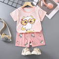 Women's Summer Cotton Short Sleeve Set 2026 | 2 Piece Outfit Set - Orange