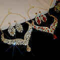 Glass Fantasy Dream Heavy-Duty Full Diamond Teardrop Jewelry Set Wedding Imperial Ball Clavicle Chain Light Luxury Niche Necklace
