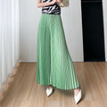 Summer Fashion Slimming High Waist Pleated Swing Loose Wide Leg Pants + Pants