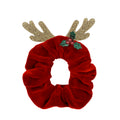 Custom Christmas Reindeer Corner Wear Accessory Party Wear Jewelry Bow Clip Hair Tie Red Holiday Ambience