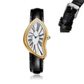 Vintage Unique-Shaped Watch Men Melted Twisted y2k Unique-Shaped Men Fashionable Premium ins Niche Design Quartz Watch