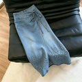 Summer Fashion Elegant High Waist Slit Hollow-Out Pattern Skirt