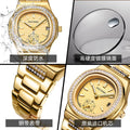 Drop Ship Item Time Ladies Watch Western Bestseller Nautilus Large Crystal Ring Rose Gold Steel Band Formal Casual Womens Watch