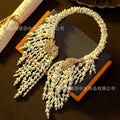 Overseas Western Heavy-Duty Beaded Vintage Breeze Jewelry Creative Fringe Necklace Full Crystal Lion Head Necklace Accessory Choker