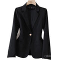 Women's Fall Korean Casual Waist-Tie Blazer + Top 2026 | Casual Blouse - Black