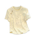 large size new chinese style disc button short-sleeved t-shirt for women summer 2026 new women's loo