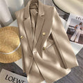 Women's Fall Korean School Loose Blazer + Top 2026 | Casual Blouse - Houndstooth Pants