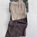 Summer Hong Kong Retro Sleeveless High Waist Knit Top + Skirt 2-Piece Set