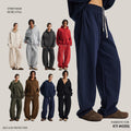 ARTIE Men's Fall/Winter Curved Leg Drawstring Fleece-Lined Thermal Sweatpants - Warmth