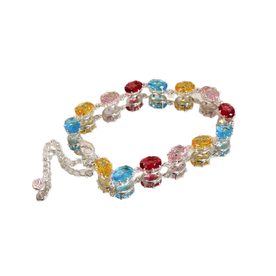 18K Gold-Plated Zircon Flower Bracelet - view 5