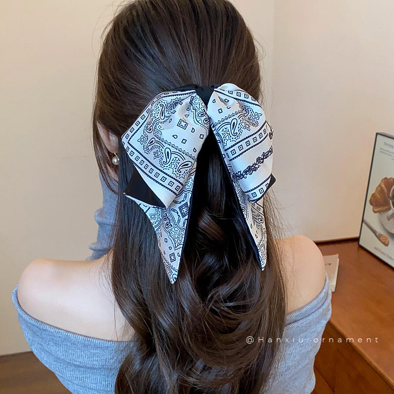 Vintage Paisley Bow Hair Claw Clip - view 3