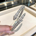 Overseas Western Light Luxury Snake Shape Bangle Fashionable Elegant Trendy Cubic Zirconia Bracelet Design Style Niche Premium Hand Jewelry