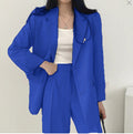 Women's Fall Professional Fashion Blazer + Pants 2-Piece Set 2026 - Sky Blue