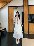 Women's Summer Bohemian Ethnic Lace Patchwork Dress + Camisole + Skirt 2-Piece Set 20