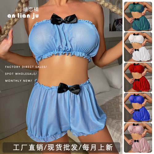 厂家直销跨境欧美爆款网纱女性情趣内衣多色性感内衣睡衣套装399