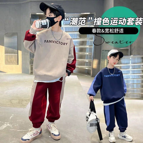 Boys' Color Block Layering 2-Piece Set