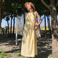 Butterfly Flower Mesh Embroidered Sleeveless Dress, Loose Layering Camisole Dress