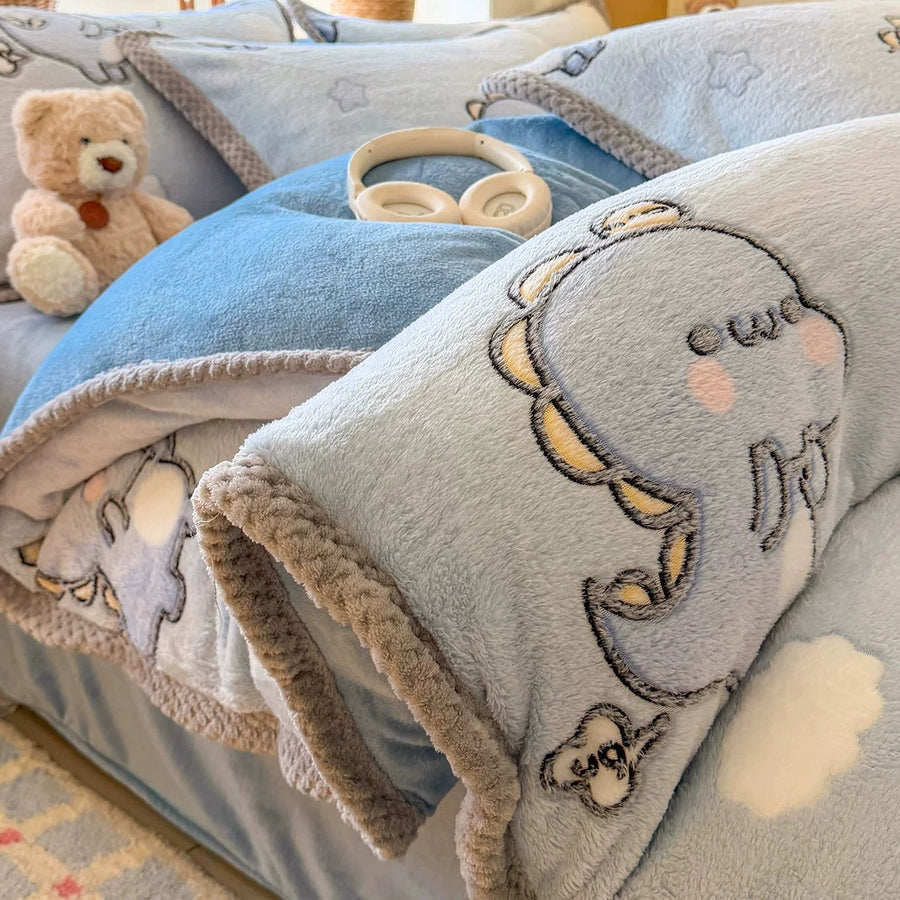Bobo Bunny Milk Velvet 4-Piece Winter Bedding Set - view 5