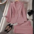 Women's Fall Korean Retro Fitted Jacket + Pants + Top Set 2026 - Emerald