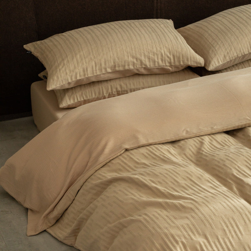 Stream Satin Tale Yarn-Dyed Cotton Jacquard 4-Piece Bedding Set - view 3