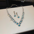Pad Lira Ni Sea Wave Cutout Geometric Lace Trim Jewelry Set Imperial Breeze Banquet Necklace Light Luxury Niche Necklace