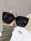 Fashionable Plano Women Premium Big Frame Cat-Eye Western Trendy No Rx Casual Wear Jewelry Glasses