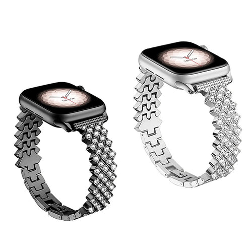 Fits iwatch8-1 Third Gen Exquisite Starry Sky Rhinestone Metal Apple Band Honeycomb Band Premium