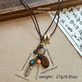 Ethnic Style Zen Necklace Women Bohemian Vacation Breeze Choker New Retro Premium Sweater Chain Accessory