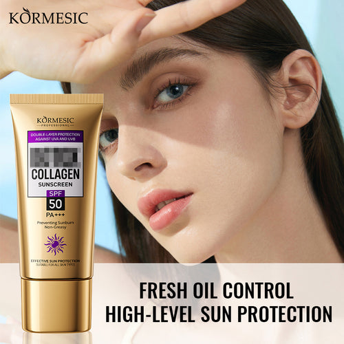 KORMESIC全英文胶原蛋白防晒霜sunscreen cream不闷肤跨境外贸