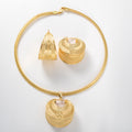 Overseas Fashionable Commute Geometric Shape Band Shape Earrings Necklace In Stock Summer Simple Elegant Earrings 2-Piece Set