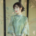 Women's Summer New Chinese Zen Qipao Dress + Hanfu Dress + Dress 2-Piece Set 2026 - Top + Skirt