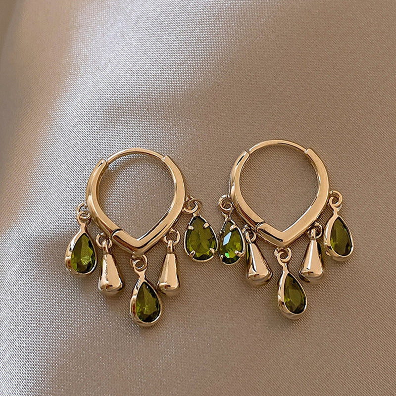 Bohemian Teardrop Tassel Clip-On Earrings - view 4