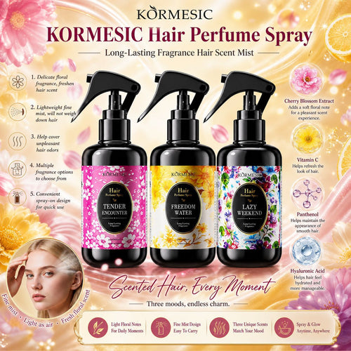 全英文KORMESIC头发香氛喷雾perfume spray护发留香外贸厂家批发
