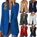 Women's Casual Fashion Lapel Collar Fitted Blazer 2026 - Black