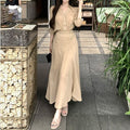French Elegant Long Sleeve Sun-Protection Shirt + Skirt 2-Piece Set