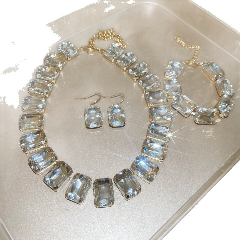 Vintage Rhinestone Flower Jewelry Set - view 5