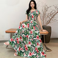 Women's Bohemian Floral Elastic Dress + Skirt + Long Skirt 2026 - 1-1#