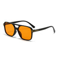 2024 New T Lettering Pair Bridge Sunglasses Square Fashionable Overseas Trendy Men Sunglasses Women Retro ins Sunglasses