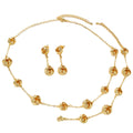 Middle East Dubai Accessory Vietnam Bride Wedding Jewelry Set Necklace Bracelet Set Earrings Ring Bead Gem 4-Piece Set