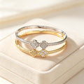 Overseas New Four Leaf Clover Cubic Zirconia Bangle Simple Elegant Daily Versatile Bracelet Niche Design Premium Hand Jewelry