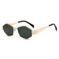 Overseas Sunglasses New Quilted Shape Arc de Triomphe Influencer Fashionable Glasses Metal Small-Frame Polygon Sunshade Sunglasses