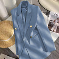 Women's Fall Korean School Loose Blazer + Top 2026 | Casual Blouse - Houndstooth Pants