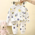 children's underwear pure cotton set autumn new boys' autumn clothes and long johns baby pajamas gir