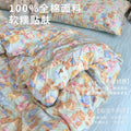 ins卡通小熊全棉双层纱床上四件套100纯棉被套床单学生宿舍三件套
